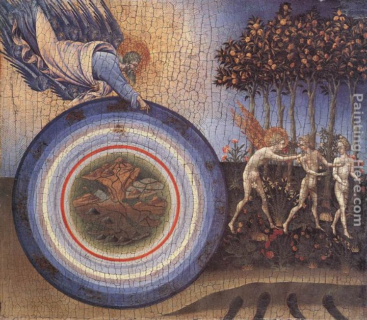 The Creation and the Expulsion from the Paradise painting - Giovanni di Paolo The Creation and the Expulsion from the Paradise art painting